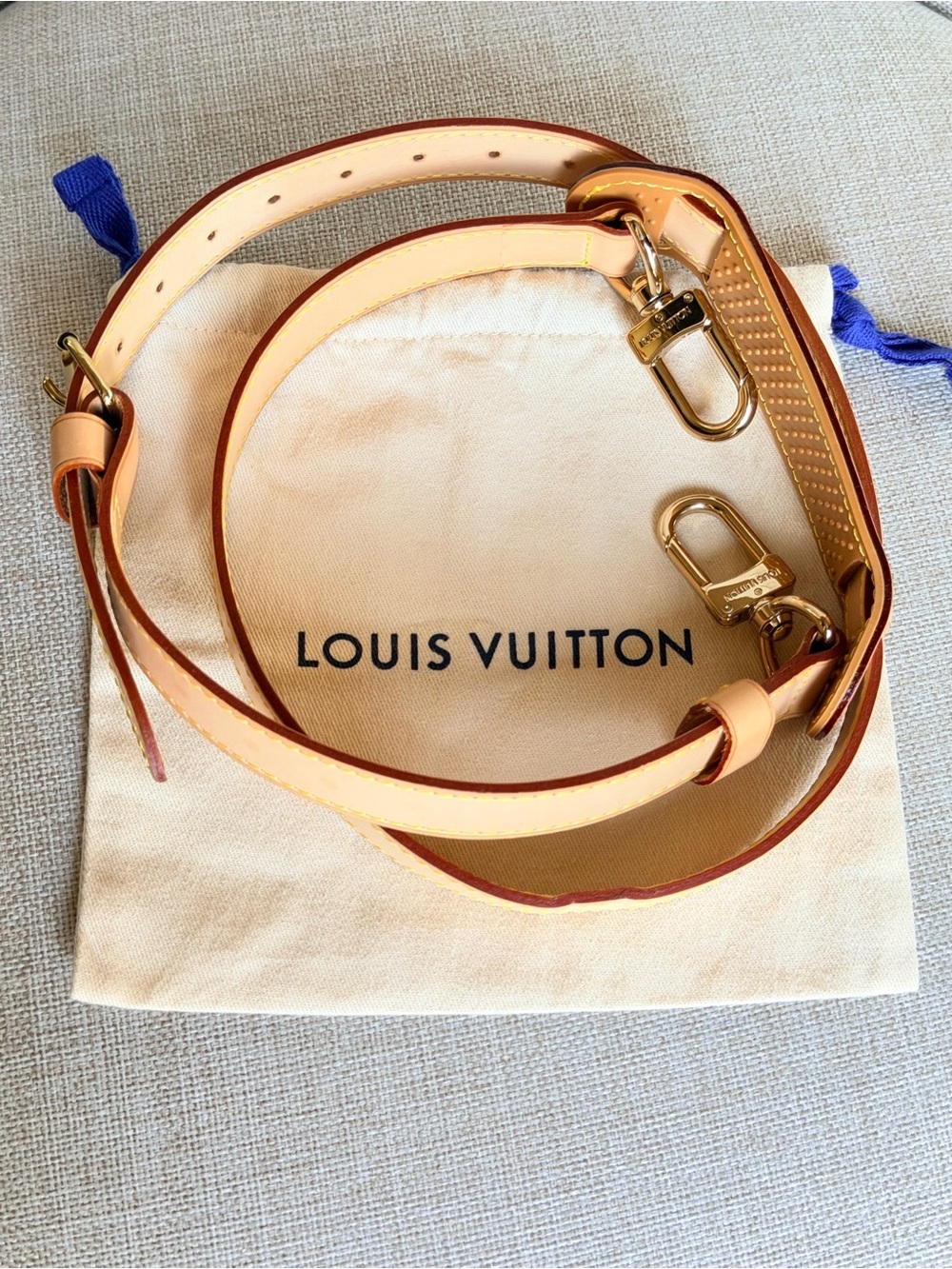 Louis Vuitton Travel Keepall Adjustable Vachetta Leather Strap w/ Box & Dust Bag